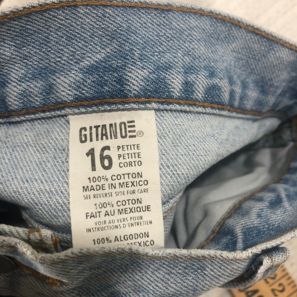 Gitano Petite Jeans Light Wash Mom Jeans High Waist Vintage Women's Size 16 - Picture 8 of 8
